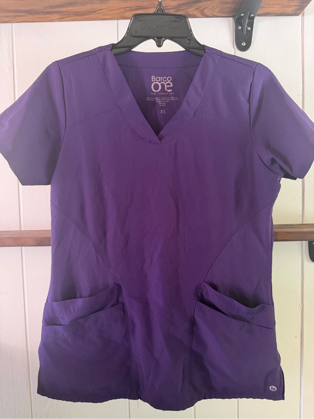 Barco ONE Women's Scrub Top PURPLE - XS